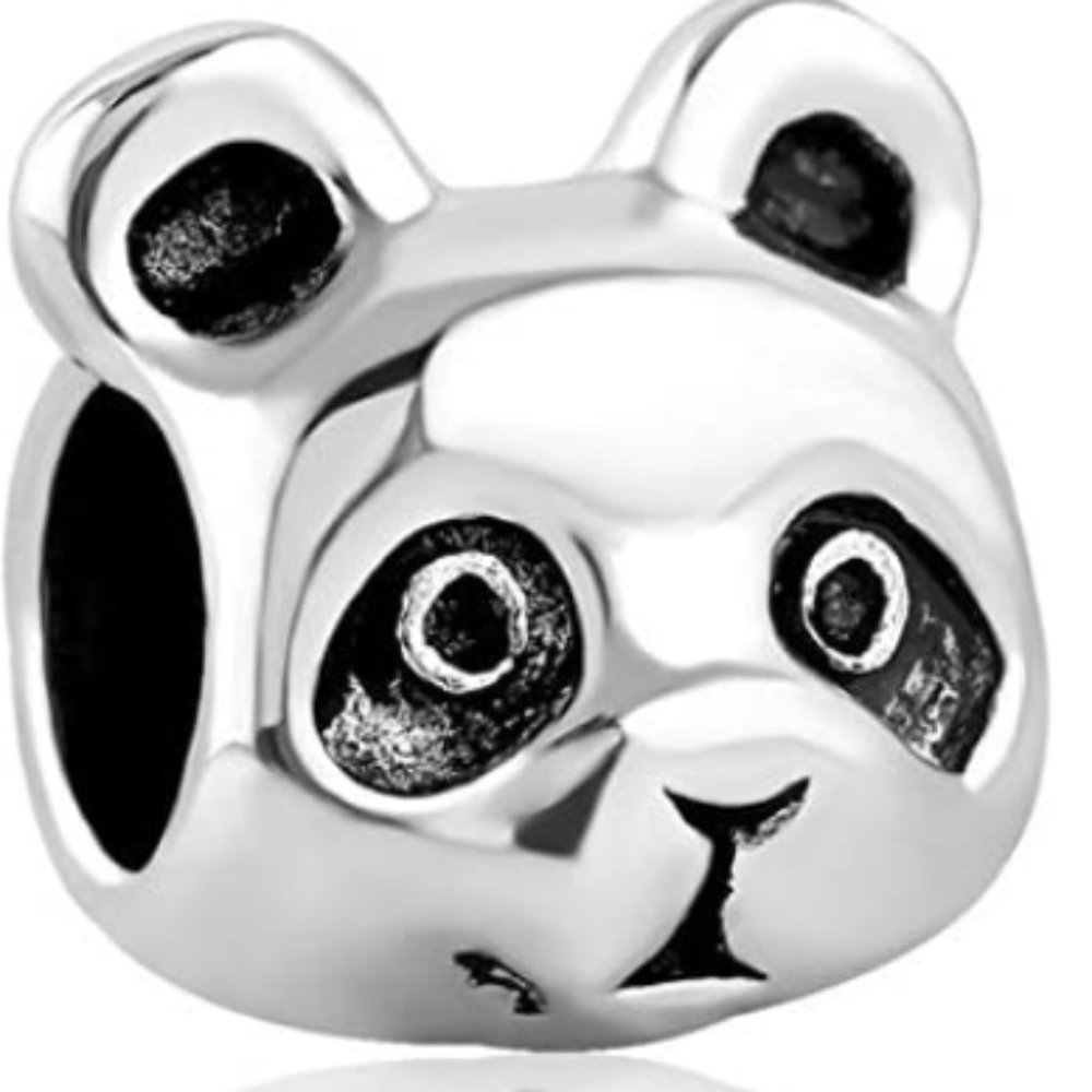 S925 Sterling Silver Panda Charm Bead